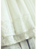 V Neck Chiffon Darling Flower Girl Dress With Lace Trim